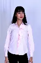 Formal Light Pink Ruffle Front Shirt